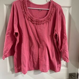 Elegant Women's 3/4 Sleeve Top - Pink